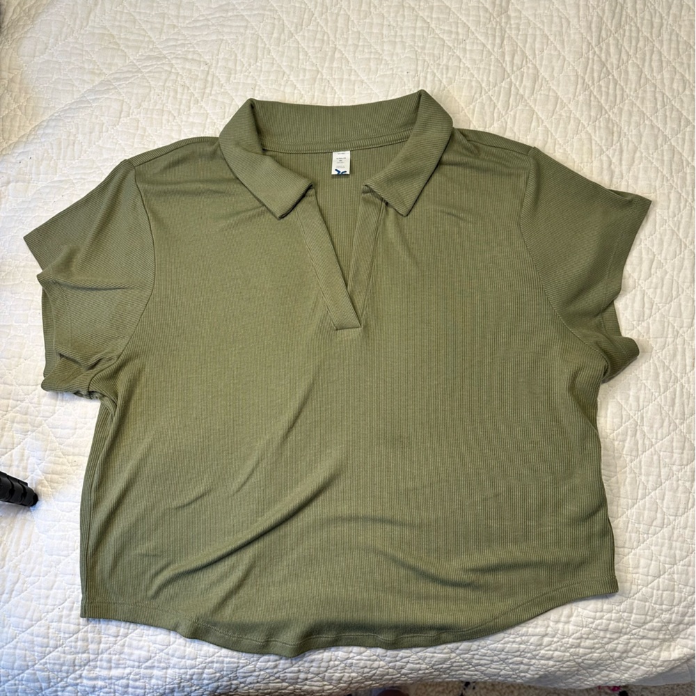 Old Navy Go-Dry Ultralite Polo Shirt XL
Olive Green Short Sleeve Lightweight